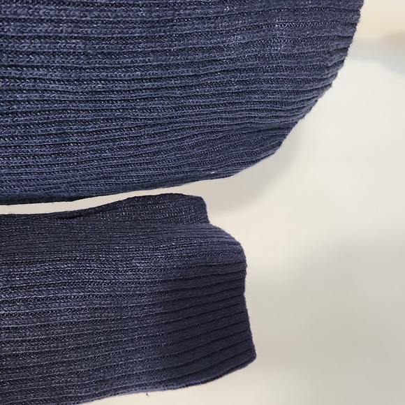 Eileen Fisher Women's Blue 100% Organic Linen Ribbed Long Sleeve Cardigan XS/TP - Picture 5 of 14